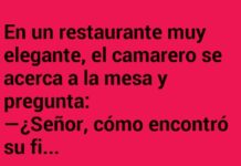 El filete fugitivo en el restaurante elegante