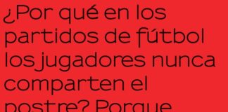 «El postre del fútbol: un reparto desigual»
