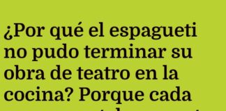 Espagueti dramático en el punto de cocción