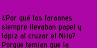 Faraón prevenido: ¡jeroglíficos en el Nilo!