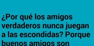 La amistad no se esconde