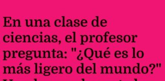 La tarea más ligera del mundo
