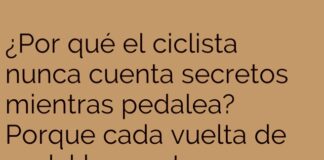 Los pedaleos susurrantes del ciclista discreto