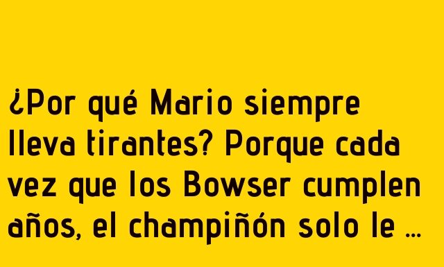 Mario y los tirantes salvavidas