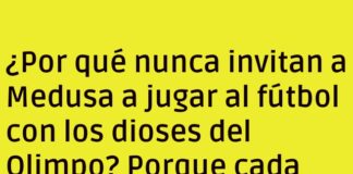 Medusa y el fútbol petrificado.