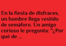 Semáforo festivo: luces, chistes y pastel.