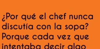 Sopa al punto y cuchillo afilado