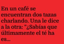 Té de etiqueta y tazas chismosas