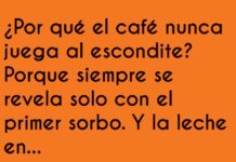 Café y leche en el juego del escondite.