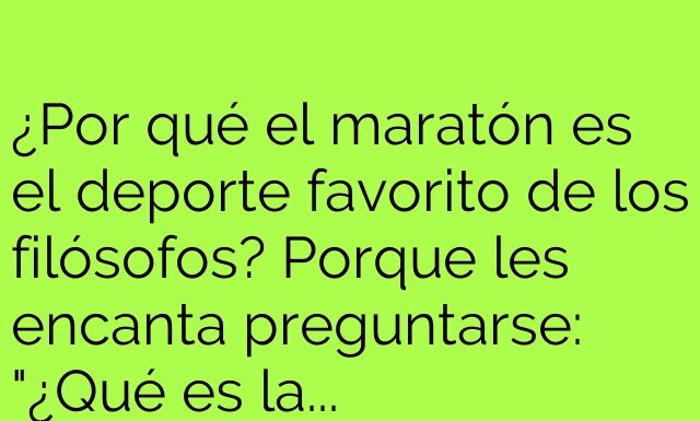 Corriendo tras la meta filosófica