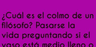 Cuando el vaso no es del filósofo