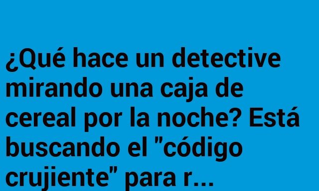 El caso del detective de cerealidades.