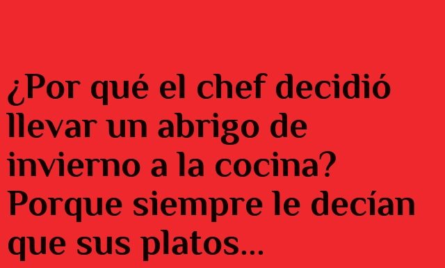 El chef de las cuatro estaciones