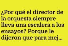 El director que subió el tono… y la escalera!