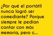El portátil cómico en bucle de reinicio.