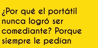 El portátil cómico en bucle de reinicio.