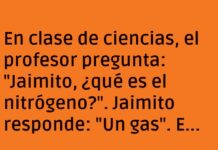 Jaimito y el misterio del nitrógeno gaseoso