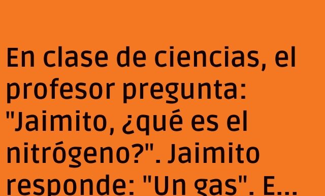 Jaimito y el misterio del nitrógeno gaseoso