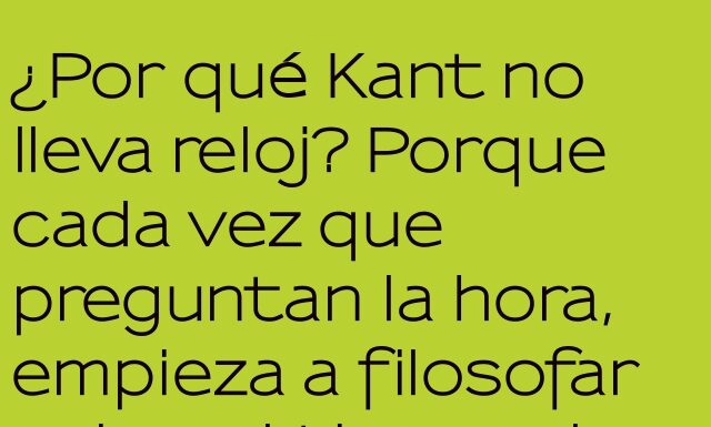«Kant en el Tiempo: Filosofía en Lugar de Relojes»