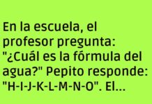 La nueva fórmula de Pepito: H2O