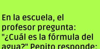 La nueva fórmula de Pepito: H2O