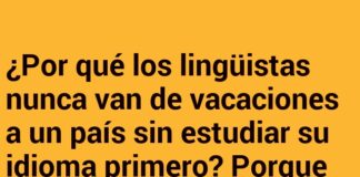 Lingüistas en aprietos vacacionales.