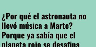 Música desafinada en Marte.
