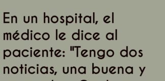 Noticia buena, noticia mala en el hospital