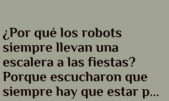 Robots y escaleras: la clave para fiestas energéticas