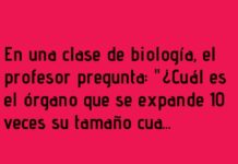 Sorpresa en la clase de biología