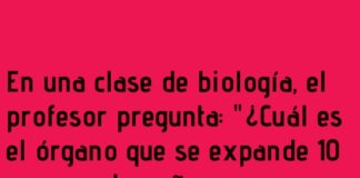 Sorpresa en la clase de biología