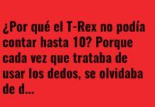 T-Rex empieza a contar pero se pisa a sí mismo