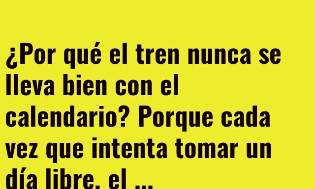 Un tren sin vacaciones: atrapado en el calendario.