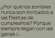 Zombies: invitados indeseables en fiestas de cumpleaños.