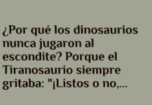 El Tiranosaurio despistado en el escondite